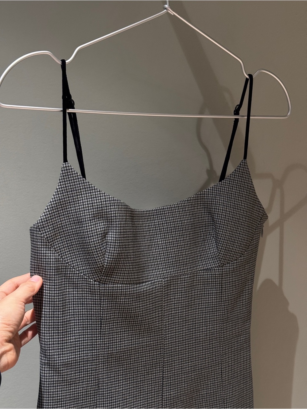 Alexander Wang Black & White Houndstooth Slip Dress